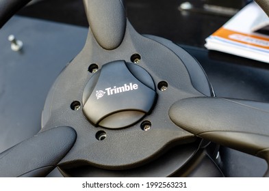 Kyiv, Ukraine - Jun 08, 2021: Trimble Logo.  Trimble Inc. Is A Sunnyvale, California-based Hardware, Software And Services Technology Company. 