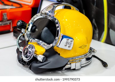 Kyiv, Ukraine - Jun 16, 2021: Kirby Morgan Helmet