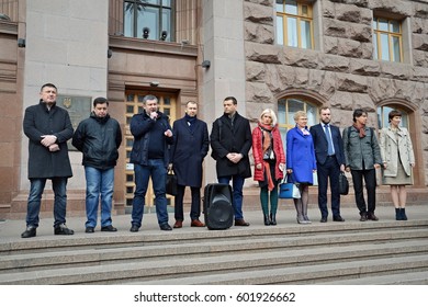 KYIV, UKRAINE - MARCH 16, 2017: Meeting Of Parties 