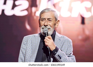 KYIV, UKRAINE - MARTCH 29, 2018: Singer Vakhtang Kikabidze During A Concert In Kyiv