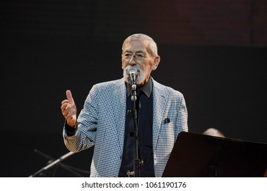 KYIV, UKRAINE - MARTCH 29, 2018: Singer Vakhtang Kikabidze During A Concert In Kyiv