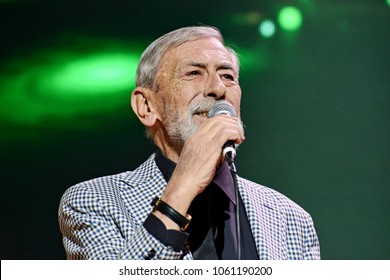 KYIV, UKRAINE - MARTCH 29, 2018: Singer Vakhtang Kikabidze During A Concert In Kyiv