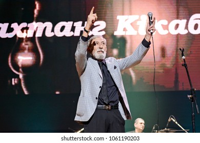 KYIV, UKRAINE - MARTCH 29, 2018: Singer Vakhtang Kikabidze During A Concert In Kyiv