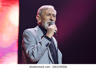 KYIV, UKRAINE - MARTCH 29, 2018: Singer Vakhtang Kikabidze During A Concert In Kyiv