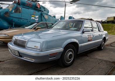 KYIV, UKRAINE MAY 29, 2021: Old Car Land Festival. Chrysler New Yorker 1992 American Full-size Passenger Car Produced By Chrysler Corporation From 1940 To 1996 