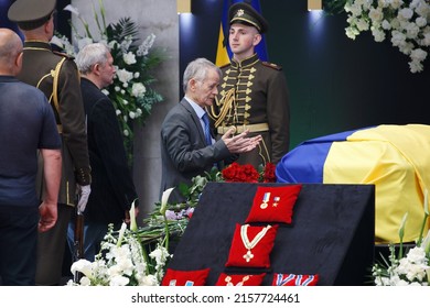 KYIV, UKRAINE Mustafa Dzhemilev (Mustafa Abduldzhemil Jemilev) At Funeral Farewell Ceremony With The First President Of Ukraine Leonid Kravchuk, MAY 17, 2022