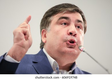 KYIV, UKRAINE - NOVEMBER 11, 2016:  Press Conference Of Mikheil Saakashvili In Kiev. 