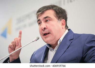 KYIV, UKRAINE - NOVEMBER 11, 2016:  Press Conference Of Mikheil Saakashvili In Kiev. 