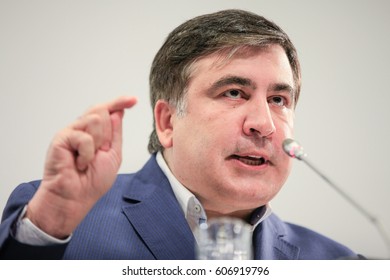 KYIV, UKRAINE - NOVEMBER 11, 2016:  Press Conference Of Mikheil Saakashvili In Kiev. 