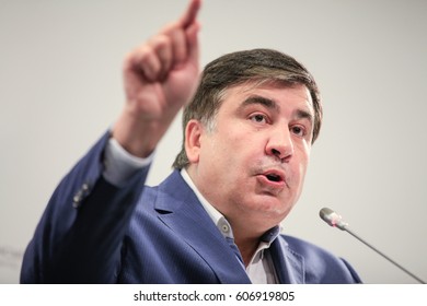 KYIV, UKRAINE - NOVEMBER 11, 2016:  Press Conference Of Mikheil Saakashvili In Kiev. 