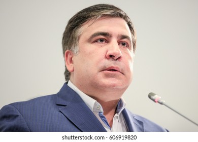 KYIV, UKRAINE - NOVEMBER 11, 2016:  Press Conference Of Mikheil Saakashvili In Kiev. 