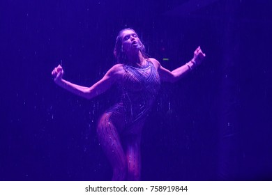 KYIV, UKRAINE - NOVEMBER 14, 2017: Singer Vera Brezhneva During The Performance With Freedom Ballet