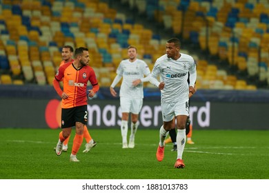 KYIV, UKRAINE - NOVEMBER 3, 2020: Maycon Vs Alassane Plea During The Football Match Of Group B Of UEFA Champions League FC Shakhtar Vs Borussia Monchengladbach
