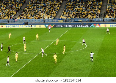 KYIV, UKRAINE - October 10, 2020: Football player during UEFA Nations League A match between national team of Ukraine and national team of Germany on the NSK Olimpiskyi, Ukraine