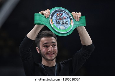 Kyiv, Ukraine - October 2, 2018: Fight For World Boxing Council International Silver Super Middleweight Title. WBC Boxing Fight For Champions Belt