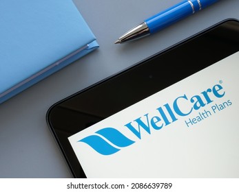 KYIV, UKRAINE - October 21, 2021. WellCare Health Plans Inc Brand Logo.