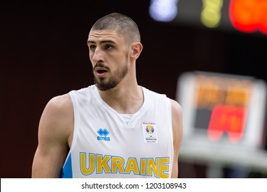 KYIV, UKRAINE - SEPTEMBER 14, 2018: Atlanta Hawks Center Oleksiy Alex Len Beautiful Close-up Portrait.