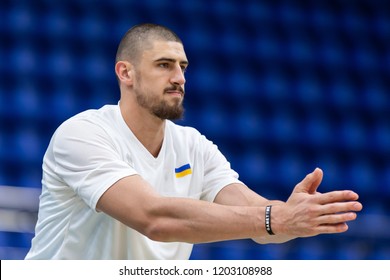 KYIV, UKRAINE - SEPTEMBER 14, 2018: Atlanta Hawks Center Oleksiy Alex Len Beautiful Close-up Portrait.