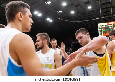 KYIV, UKRAINE - SEPTEMBER 14, 2018: Los Angeles Lakers Rookie Swingman Sviatoslav 