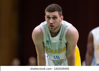 KYIV, UKRAINE - SEPTEMBER 14, 2018: Los Angeles Lakers Rookie Swingman Sviatoslav 