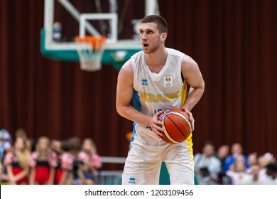 KYIV, UKRAINE - SEPTEMBER 14, 2018: Los Angeles Lakers Rookie Swingman Sviatoslav 