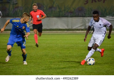 KyiV, UKRAINE - September 2, 2016: Maxwel Cornet In Action During The Qualifying Round UEFA Euro-2017 Between Ukraine U21 Vs France U21, 2 September 2016, Ukraine