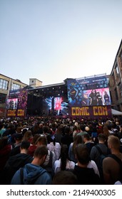Kyiv, Ukraine September 4: Comic Con 2021, Fandom Festival In Kyiv, Ukraine. The Main Stage Of The Comic Con Festival. Crowd Of People In Front Of The Festival Stage.