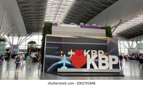 Kyiv Ukraine-July 2021: Boryspil Airport In Kiev City. Main International Airport Hub Of Ukraine. 