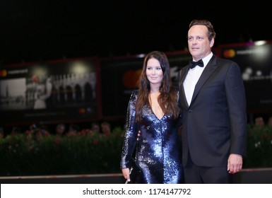 Kyla Weber and Vince Vaughn walk the red carpet ahead of the 'Dragged Across Concrete' screening during the 75th Venice Film Festival at Sala Grande on September 3, 2018 in Venice, Italy. 