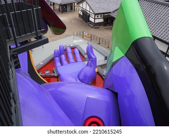 Kyoto, Japan, June 29th, 2022 : A Robot Statue Part Of Japanese Pop Culture In An Amusement Park.