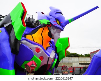 Kyoto, Japan, June 29th, 2022 : A Robot Statue Part Of Japanese Pop Culture In An Amusement Park.