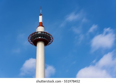 Kyoto tower and blue sky in Japan 