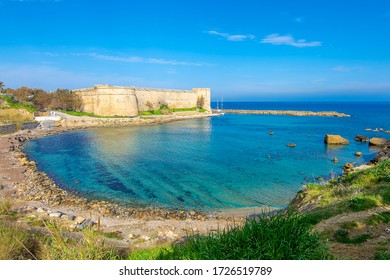 Kyrenia Castle View From Beach In Northern Cyprus