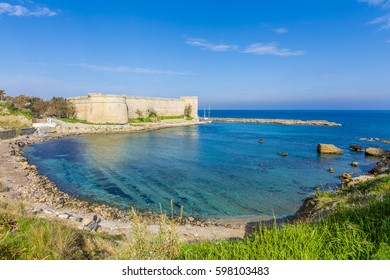 Kyrenia Castle View From Beach In Northern Cyprus