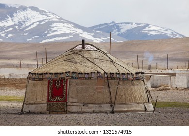 Kyrgyz Yurt In The Pamir Mountains, Tajikistan. Travels In Asia.