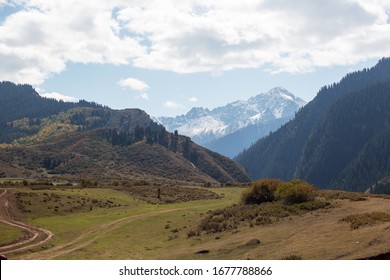Kyrgyzstan mountain view Tien shan mountains