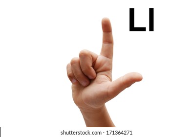 L Kid Hand Spelling American Sign Language ASL