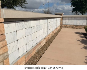 L Shaped Columbarium Wall In Cemetery