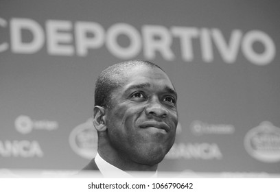 La Coruña,Spain.Februry 05, 2018. Presentation Of Clarence Seedorf As The New Coach Of Deportivo De La Coruña At Riazor Stadium