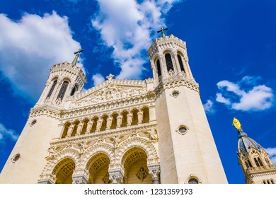 La Basilique Notre Dame de Fourviere in the french city Lyon