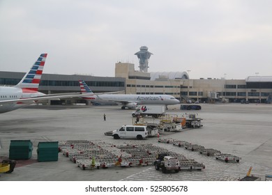 LA, CA, USA - September 2, 2016: Los Angeles International Airport Is The 7th Busiest Airport And The Only Airport To Rank Among The Top 5 U.S. Airports For Both Passengers And Cargo Traffic.