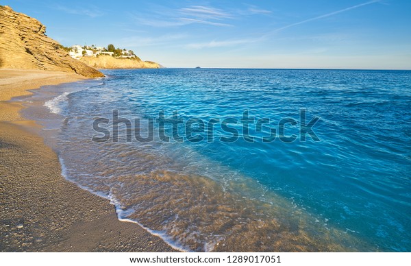 La Caleta Beach Playa Villajoyosa Alicante Stock Photo Edit Now