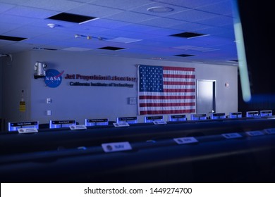 La Canada Flintridge, CA:  May 18, 2019:    Inside The JPL Mission Control Center During A JPL Open House Event.  Jet Propulsion Laboratory Is Owned By NASA.  