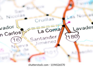 La Coma. Mexico On A Map