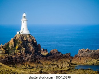 La Corbiere Lighthouse, Jersey, Channel Islands. Image with HDR Effect