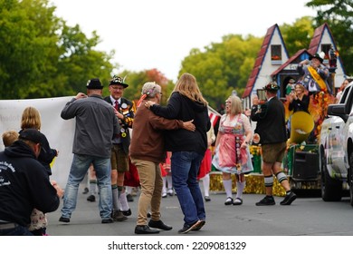 La Crosse, Wisconsin USA - October 1st, 2022: The Community Held A German Fest Parade During Oktoberfest.