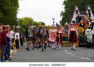 La Crosse, Wisconsin USA - October 1st, 2022: The Community Held A German Fest Parade During Oktoberfest.