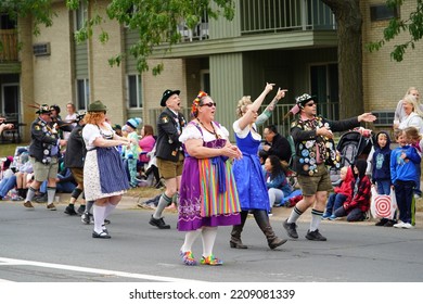 La Crosse, Wisconsin USA - October 1st, 2022: The Community Held A German Fest Parade During Oktoberfest.