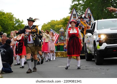 La Crosse, Wisconsin USA - October 1st, 2022: The Community Held A German Fest Parade During Oktoberfest.