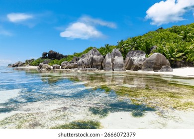 La Digue, Seychelles. Anse source D'Argent Beach Stunning Paradise